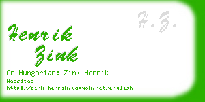 henrik zink business card